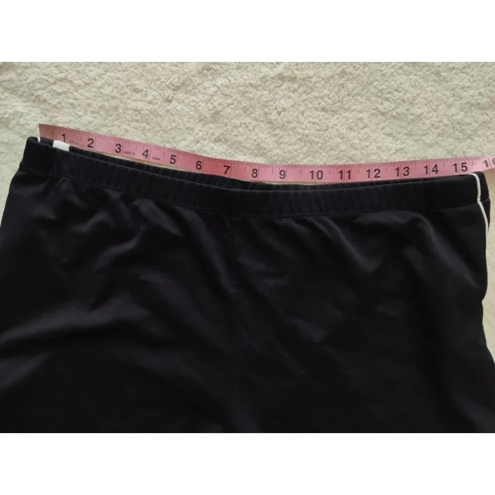 Lands' End Black White Straight Leg High Rise Pull On Jogger Pants W Stripes L